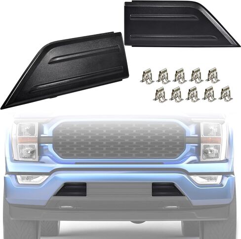 وسادات واقيات الصدمات الأمامية لـ 2021+ F150، حشوات المصد الأمامي لدرع الجسم وغطاء حافة مضاد للخدش لملحقات Ford F-150 2021 2022 2023 (قطعتان، أسود) in Kuwait