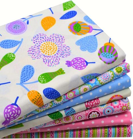 حزم نسيج اللحف من iNee Floral Fat Quarters لصناعة خياطة اللحف، 45.72 × 55.88 سم، (أزهار) in Kuwait