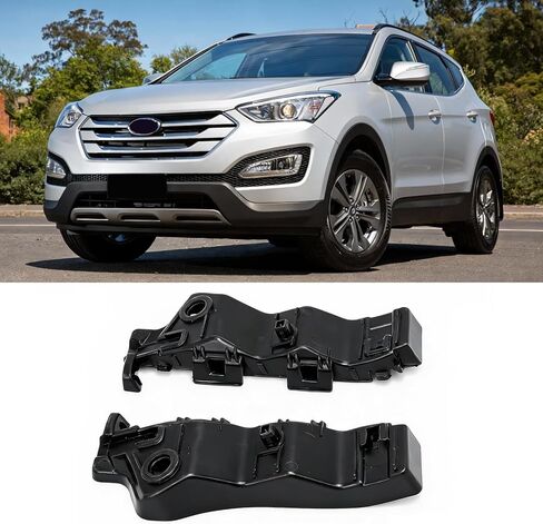 زوج واحد من Yumzeco متوافق مع دعامات ممتص الصدمات Hyundai Santa Fe 2013 2014 2015 2016 2017 2018، جانب السائق والراكب Palstic Hyundai Santa Fe Sport Bumper Retainers استبدال 86513-2W000 86514-2W000 in Kuwait