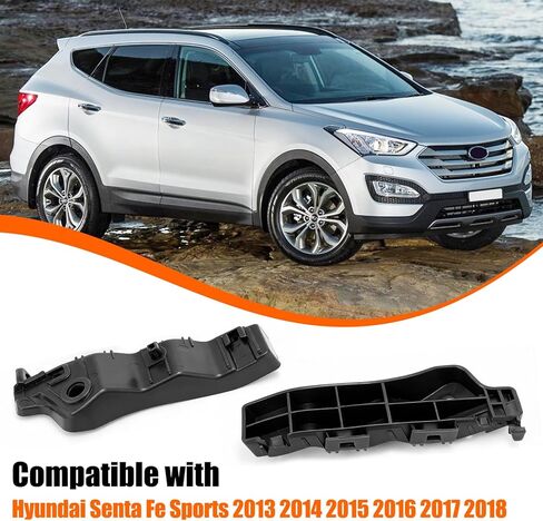 زوج واحد من Yumzeco متوافق مع دعامات ممتص الصدمات Hyundai Santa Fe 2013 2014 2015 2016 2017 2018، جانب السائق والراكب Palstic Hyundai Santa Fe Sport Bumper Retainers استبدال 86513-2W000 86514-2W000 in Kuwait