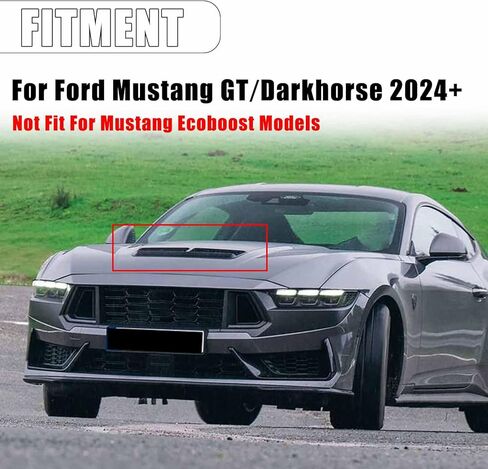 Replacement Engine Hood Air Vent for Ford Mustang GT/Darkhorse 2024-2025 Upper Air Vent Cover ABS Plastic (Matte Black) in Kuwait