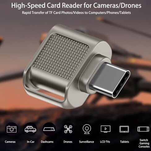 Micro SD Card Reader Compatible for Phone 16/15 Product Range, Mini USB Type C to Micro SD/TF Card Reader Viewer Micro SD Card Adapter, Plug and Play, Grey in Saudi Arabia