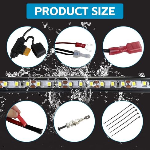 Under Hood LED Light Kit, 12V Waterproof Car Under Hood Work LED Light Bar, Automatic On/Off Self-Adhesive Underhood Work Inspection Light Strip, Universal for Most Vehicles in Saudi Arabia