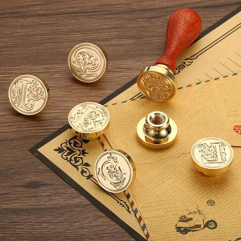 ختم شمع الأبجدية R، ختم الشمع بالحرف الأولي، رأس نحاسي كلاسيكي كلاسيكي لبطاقات دعوة المغلف in Kuwait