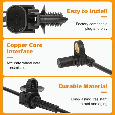 2 Pcs ABS Wheel Speed Sensor Fit for Cadillac Escalade 2009-2012 Chevy Avalanche/Suburban 1500/ Tahoe 2007-2012 Chevy Silverado 1500 GMC Sierra 1500 GMC Yukon/Yukon XL 1500, Replacement for 15229012 in Saudi Arabia