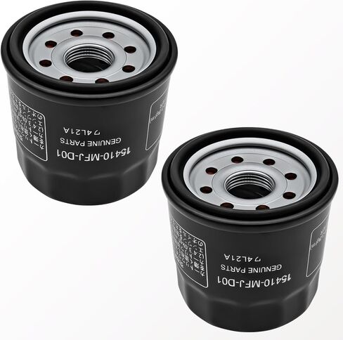 Oil Filter 15410-MFJ-D02 15410-MFJ-D01 - Compatible with Honda GXV530, GXV530R, ES6500 - Replaces 15410-MCJ-000, 15410-MCJ-003 (2 Pack) in Saudi Arabia