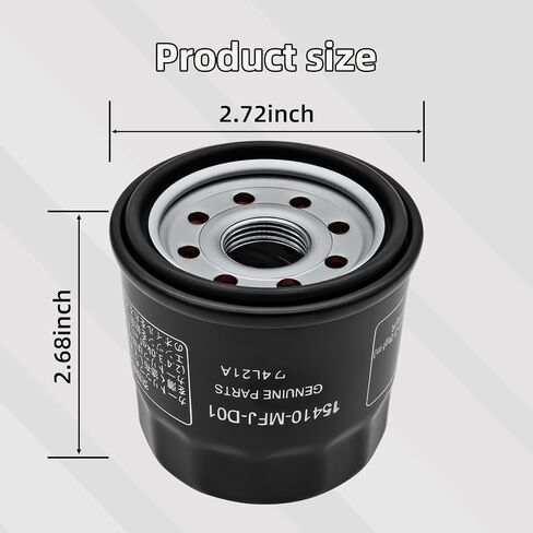 Oil Filter 15410-MFJ-D02 15410-MFJ-D01 - Compatible with Honda GXV530, GXV530R, ES6500 - Replaces 15410-MCJ-000, 15410-MCJ-003 (2 Pack) in Saudi Arabia
