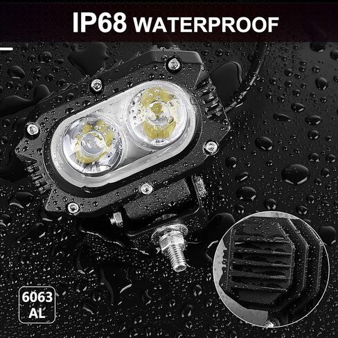 AUTOFEEL LED Pods Light 4 Inch LED Light Bar 2PCS 80W Spot Light Single Row 8000LM Off Road Driving Fog Lights for Trucks SUV Boat in Saudi Arabia