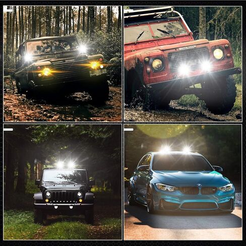 AUTOFEEL LED Pods Light 4 Inch LED Light Bar 2PCS 80W Spot Light Single Row 8000LM Off Road Driving Fog Lights for Trucks SUV Boat in Saudi Arabia