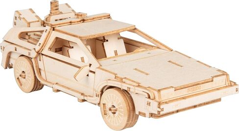مجموعة ألغاز ونماذج خشبية ثلاثية الأبعاد من DeLorean (154 قطعة) قم ببناء وطلاء لعبة نسخة طبق الأصل لآلة الزمن ثلاثية الأبعاد الخاصة بك، لا تحتاج إلى غراء - هدية للأطفال والمراهقين والبالغين ومحبي الفيلم (10+) in Kuwait