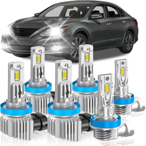 Fit for Dodge 2013-2015 Ram 1500 2500 3500(with Projector) Light Bulbs, High/Low Beam Fog Light Bulbs Combo, 800% Brightness CSP Chips, 6000K White, Efficient Heat Dissipation, Pack of 6 in Saudi Arabia