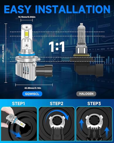 Fit for Dodge 2013-2015 Ram 1500 2500 3500(with Projector) Light Bulbs, High/Low Beam Fog Light Bulbs Combo, 800% Brightness CSP Chips, 6000K White, Efficient Heat Dissipation, Pack of 6 in Saudi Arabia