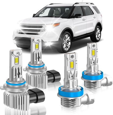 Fit for Dodge 2013-2015 Ram 1500 2500 3500(with Projector) Light Bulbs, High/Low Beam Fog Light Bulbs Combo, 800% Brightness CSP Chips, 6000K White, Efficient Heat Dissipation, Pack of 6 in Saudi Arabia