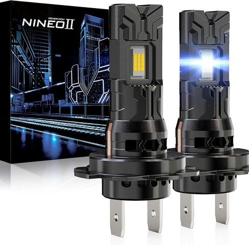مصابيح NINEO H11، مصابيح ضباب H8/H9/H11، [ترقية 2025] أكثر سطوعًا بنسبة 600% 6500K أبيض، مبردة بمروحة، بدون وميض، التوصيل والتشغيل، القيادة أو مصابيح الضباب، عبوتان in Kuwait