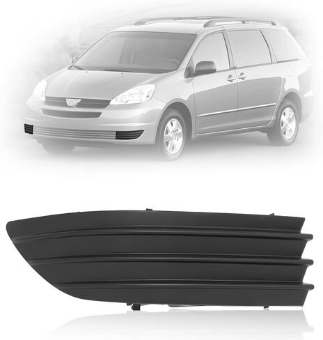 CarPartsDepot Van Front Bumper Grille Grill Filler Right (Passenger Side) Retainer Panel Plastic Compatible With 2004-2005 Toyota Sienna 346-44167-12 TO1089109 52127AE010 in Kuwait