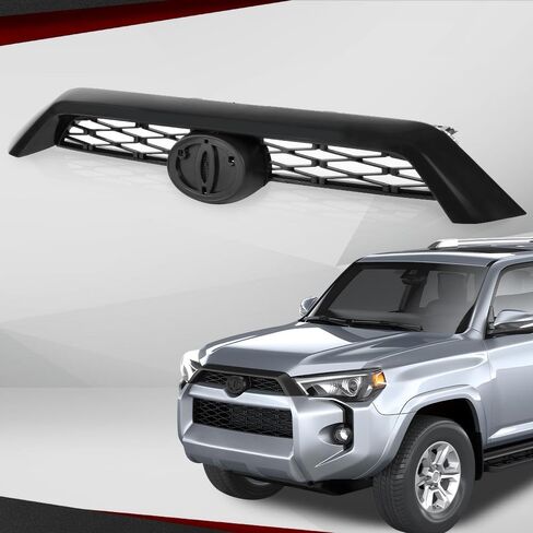 Front Upper Grille Grill Assembly Compatible with Toyota 4Runner Limited / SR5 / TRD 2014 2015 2016 2017 2018 2019 2020 5310135080C0, TO1200369 Black in Kuwait
