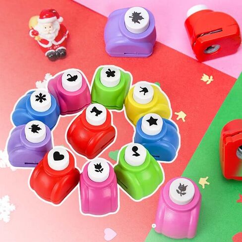 10pcs Craft Hole Punch Shapes Set,Small Paper Punches for Crafting, Single Crafting Scrapbook Punches, Star, Butterfly, Leaf, Heart, Tag Stamp Cards Mini Cutter Nail Arts Crafts Punchers Supplies in Kuwait
