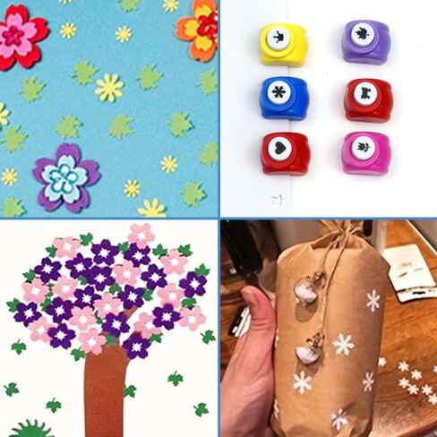 10pcs Craft Hole Punch Shapes Set,Small Paper Punches for Crafting, Single Crafting Scrapbook Punches, Star, Butterfly, Leaf, Heart, Tag Stamp Cards Mini Cutter Nail Arts Crafts Punchers Supplies in Kuwait