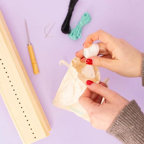Craftelier - Book Binding Cradle kit with Awl Tool, Wax Threads for Book Binding and Needles - for Signatures, Journals & DIY Bookbinding Crafts in Kuwait