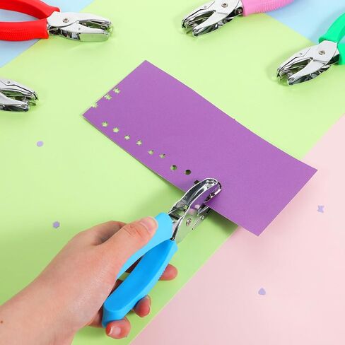 8 Pcs Hole Punch Shapes Single Hole Punchers for Crafts, Handheld Metal Punch with Soft Grip 1/4" 3/16" 5/16" Hole Paper Punch for Binder Scrapbooking DIY Tags Ticket in Saudi Arabia