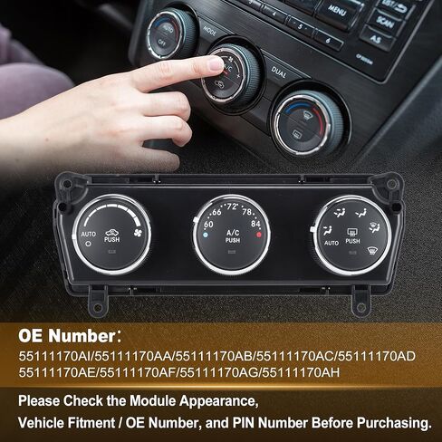 55111170AI A/C Heater Climate Control Module for Jeep Wrangler 2011 2012 2013 HVAC Control Switch Panel Replace No.55111170AA/55111170AB/55111170AC/55111170AD/55111170AE in Saudi Arabia