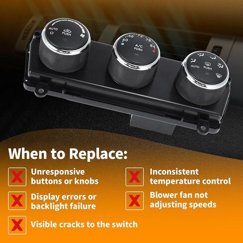 55111170AI A/C Heater Climate Control Module for Jeep Wrangler 2011 2012 2013 HVAC Control Switch Panel Replace No.55111170AA/55111170AB/55111170AC/55111170AD/55111170AE in Saudi Arabia