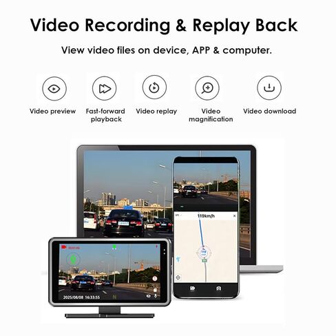 عداد السرعة العالمي لتحديد المواقع للسيارة HUD شاشة عرض السرعة الرقمية + كاميرا داش تسجيل فيديو DVR + إعادة تشغيل تتبع نظام تحديد المواقع مرة أخرى على الخريطة جهاز 3 في 1 in Kuwait