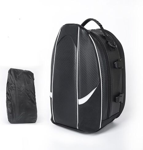 Motorcycle Backseat Bag For Kawasaki KLX300 2020-2026,Waterproof Rear Bag Large Capacity Carbon Pu Material Double-Row Buckle Anti-Slip Fixing in Kuwait