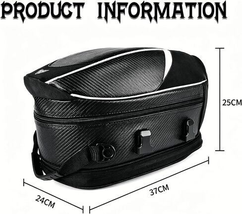 Motorcycle Backseat Bag For Kawasaki KLX300 2020-2026,Waterproof Rear Bag Large Capacity Carbon Pu Material Double-Row Buckle Anti-Slip Fixing in Kuwait