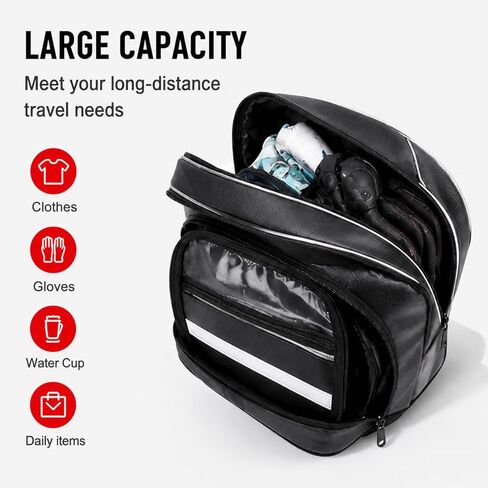 Motorcycle Backseat Bag For Kawasaki KLX300 2020-2026,Waterproof Rear Bag Large Capacity Carbon Pu Material Double-Row Buckle Anti-Slip Fixing in Kuwait