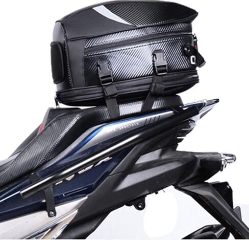 Motorcycle Backseat Bag For Kawasaki KLX300 2020-2026,Waterproof Rear Bag Large Capacity Carbon Pu Material Double-Row Buckle Anti-Slip Fixing in Kuwait
