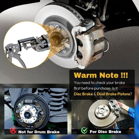 Dual Piston Brake Caliper Compressor, 25750 Brake Pad Spreader Compatible with Most Cars and Light Trucks, Disc Brake Pad Separator Tool in Saudi Arabia