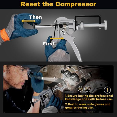 Dual Piston Brake Caliper Compressor, 25750 Brake Pad Spreader Compatible with Most Cars and Light Trucks, Disc Brake Pad Separator Tool in Saudi Arabia