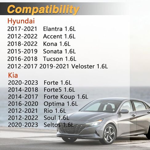 حشية غطاء صمام FUSCH حشية غطاء صخري متوافقة مع Hyundai 1.6L Elantra 2017-2021، Accent 2012-2022، Kona Velo Sonata Tucson Kia Forte Rio Soul Replace# 22441-2B610 22443-2B600 VS50818R in Kuwait