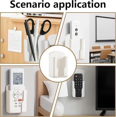 TV Remote Holder Wall Mount – 3 Pack Wall Organizer for Remote Control and Fan Remotes, Remote Wall Holder for Bedroom, Office, or Media Console (White) in Saudi Arabia