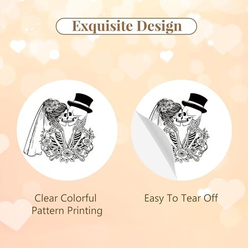 60pcs Till Death Stickers, Gothic Wedding Stickers, Skeleton Bridal Shower Labels, Skull Themed Bachelorette/Engagement Party Favors in Saudi Arabia