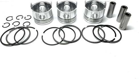 Piston set + cylinder liner + bearing set Compatible with Yanmar 3TNB82 Engine FX215M FX215 FF225D 215 AF22 AF24 Tractor in Kuwait