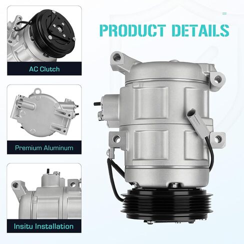 AC Compressor with Clutch Fit for 2010 2011 2012 2013 Mazda 3 2L, 2010-2013 Mazda 3 Sport 2L, Replace CO 11192C, Air Condition automotive replacement in Kuwait
