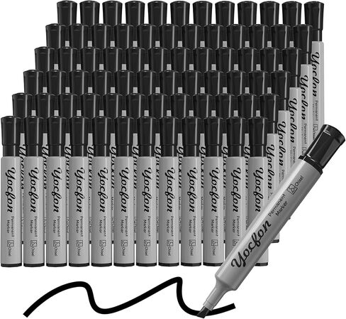 Permanent Markers,128 Pack, Crown Whiteboard Markers With Chisel Tip, Waterproof Markers, Works On Plastic, Wood, Stone And Metal For Doodling, Marking in Saudi Arabia