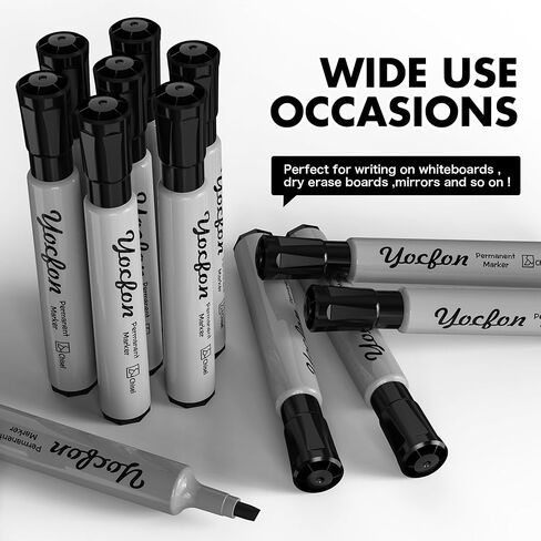Permanent Markers,128 Pack, Crown Whiteboard Markers With Chisel Tip, Waterproof Markers, Works On Plastic, Wood, Stone And Metal For Doodling, Marking in Saudi Arabia