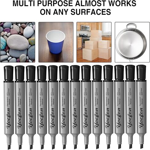 Permanent Markers,128 Pack, Crown Whiteboard Markers With Chisel Tip, Waterproof Markers, Works On Plastic, Wood, Stone And Metal For Doodling, Marking in Saudi Arabia