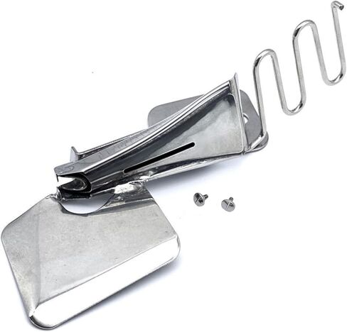 Adjustable Bias Tape Binder Foot for Sewing Machine (Fits up to 30mm) - Heavy Duty Stainless Steel Binding Attachment, Universal Low/High Shank Presser Foot for Quilting, Garment Hemming in Saudi Arabia