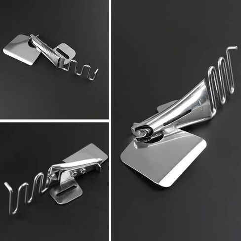 Adjustable Bias Tape Binder Foot for Sewing Machine (Fits up to 30mm) - Heavy Duty Stainless Steel Binding Attachment, Universal Low/High Shank Presser Foot for Quilting, Garment Hemming in Saudi Arabia