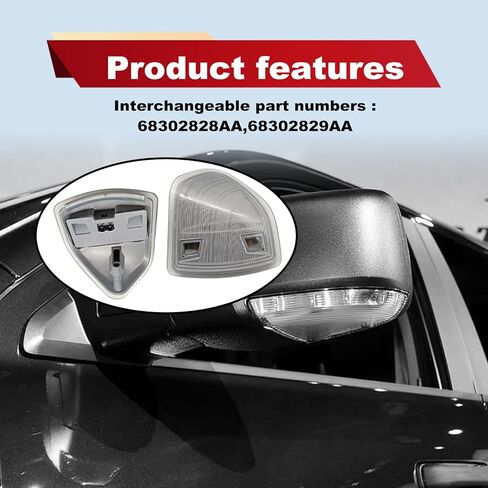 stymart 2Pcs LED Side Mirror Turn Signal Light Compatible with 2010-2018 Dodge Ram 1500 2500 3500 4500 5500 Left and Right Lamps Clear Lens Replaces 68302829AA in Kuwait