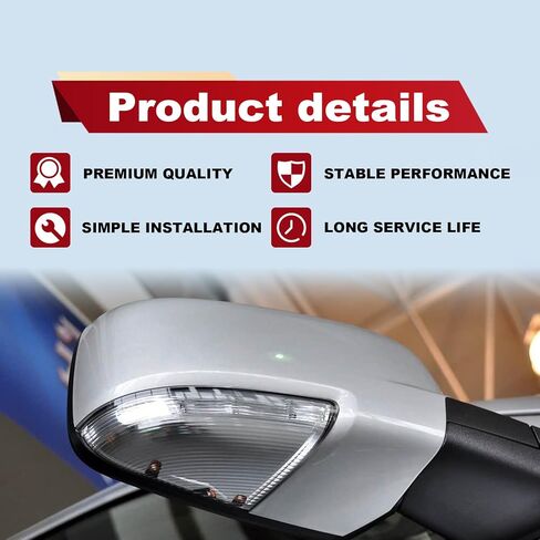 stymart 2Pcs LED Side Mirror Turn Signal Light Compatible with 2010-2018 Dodge Ram 1500 2500 3500 4500 5500 Left and Right Lamps Clear Lens Replaces 68302829AA in Kuwait