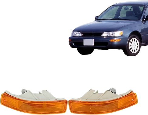 JX RACING Signal Lights Compatible with Toyoyta Corolla 1993-1997 AE100 JDM Front Bumper Lamp Turn Signal Light LH+RH Driver and Passenger Side 8151012720 8152012700 TO2531103 TO2530103 in Kuwait