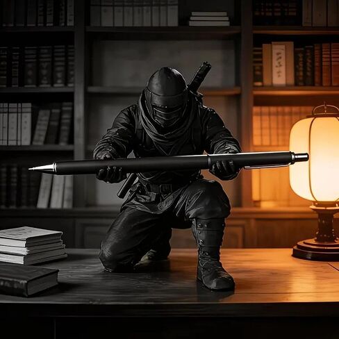 Ninja Warrior Pen Holder – Stylish Desk Organizer for Ballpoint Pens, Fountain Pens & Pencils, Ideal Gift for Friends & Coworkers in Kuwait