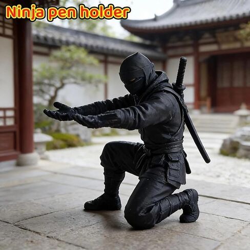 Ninja Warrior Pen Holder – Stylish Desk Organizer for Ballpoint Pens, Fountain Pens & Pencils, Ideal Gift for Friends & Coworkers in Kuwait