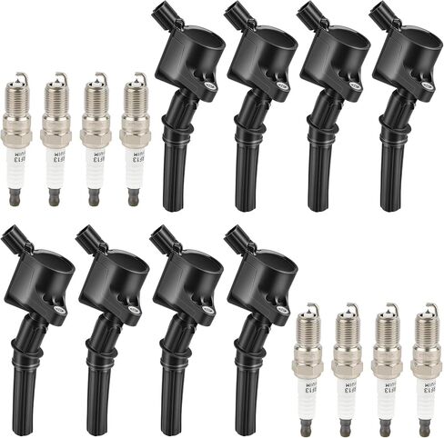 4.6L DG508 Ignition Coil Pack and SP413 Spark Plugs Compatible with Ford 2000-2010 F150, 2000-2004 Mustang Expedition Explorer, Lincoln, Mercury, 4.6L V8 DG508 FD503 in Saudi Arabia