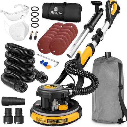 Drywall Sander, 780W Powerful Electric Drywall Sander with Vacuum Attachment, Auto Dust Absorption, Dustless Wall Sander with 26’ Power Cord for Popcorn Ceiling, Drywall etc in Saudi Arabia